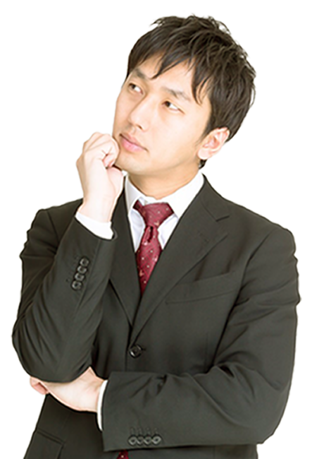 困った男性の画像